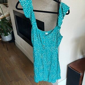 Billabong Teal Ruffle Sleeve Women's Top